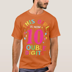Camiseta É O Meu 10.º Aniversário Esta Garota Tem 10 Anos