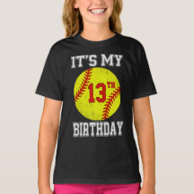 É o meu 13º aniversário Garota Softbol 13 anos de