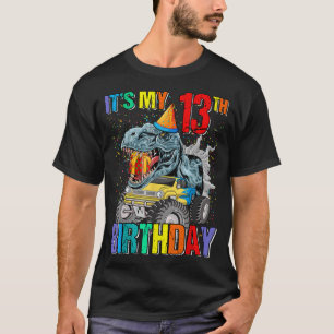 Camiseta É o meu 13 Aniversário Monstro Dinossauro