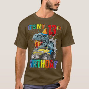 Camiseta É o meu 13 Aniversário Monstro Dinossauro