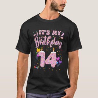Camiseta É o meu 14º doughnut Feliz 14