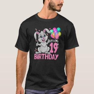Camiseta É o meu 19º Aniversário Coelho 19º Aniversário 19 