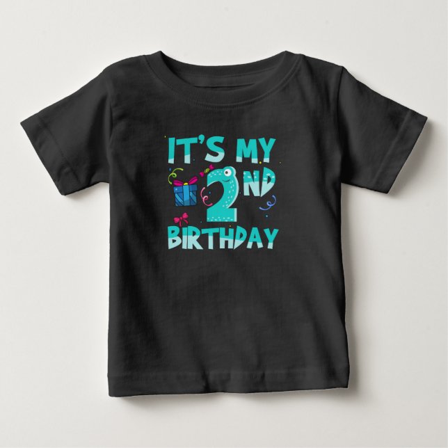 Camiseta É o meu 2º aniversário fofo (Frente)