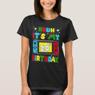 Camiseta É o meu 20º aniversário Video Game 20 anos Birt