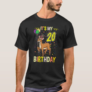 Camiseta É o meu 20 Birthday Gazelle African Animal