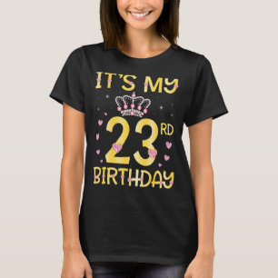 Camiseta É o meu 23º aniversário do Diamante Feliz por Vós