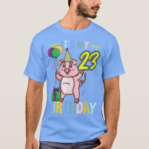 Camiseta É o meu 23º Aniversário, Porco