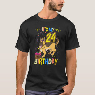 Camiseta É o meu 24º German shepherd de aniversário