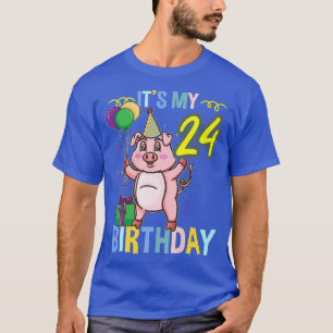 Camiseta É o meu 24.º Aniversário Prêmio de Porco