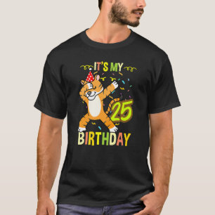 Camiseta É O Meu 25 Birthday Dabbing Tiger