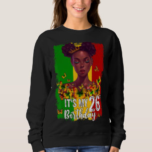 Camiseta É o meu 26º aniversário, 26 anos Melanina Negra