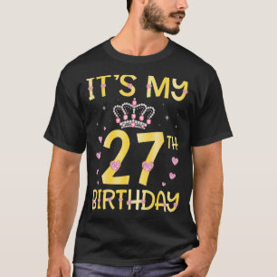 Camiseta É o meu 27º aniversário de Diamante Feliz para Mim