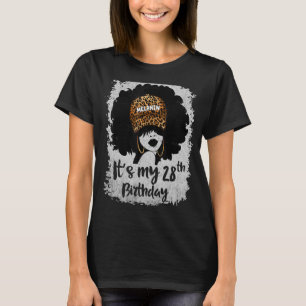 Camiseta É o meu 28º aniversário, 28 anos, leopardo Melanin