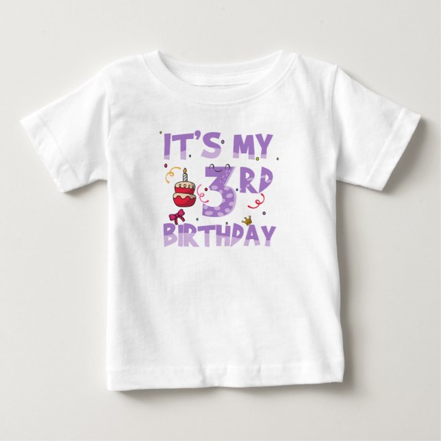 Camiseta É o meu 3º aniversário  (Frente)