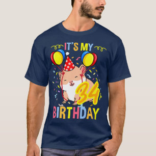 Camiseta É o meu 34º Aniversário Prêmio de Porco da Guiné