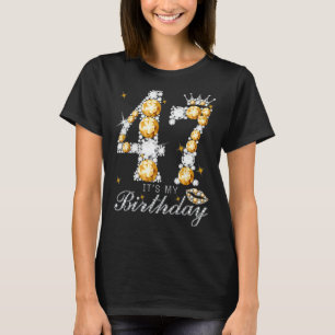 Camiseta É o meu 47º aniversário Rainha dos 47 anos Cro Cal