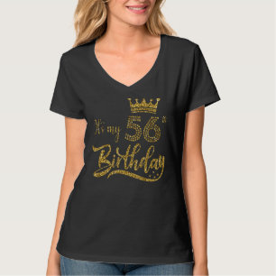Camiseta É o meu 56º aniversário, mulheres bonitas, com 56