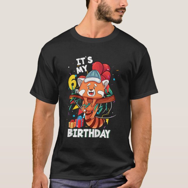 Camiseta É O Meu 6 6 Panda Vermelha (Frente)