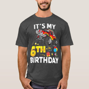 Camiseta É O Meu 6 Aniversário De 6 Anos De Idade, O Caminh