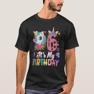 Camiseta É o meu 6 de aniversário do Unicórnio Garotas Cria