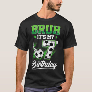 Camiseta É o meu 7º aniversário Garoto Fã de esportes Menin