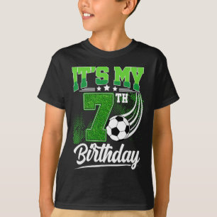Camiseta É o Meu 7º Aniversário Menino Futebol Ll 7 Anos de