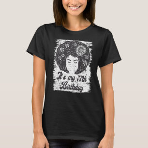 Camiseta É o meu 77º aniversário, Negra Negra, Aniversário