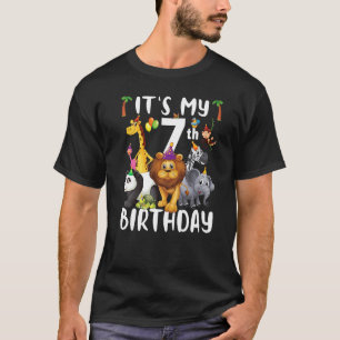Camiseta É o meu 7 Aniversário Zoo Safari Selgle