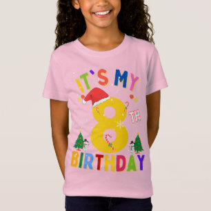 Camiseta É o meu 8º aniversário de Natal 8 Aniversário Nata