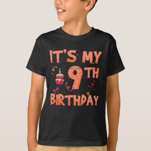 Camiseta É o meu 9º aniversário