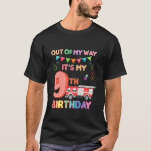 Camiseta É O Meu 9º Aniversário, Bombeiro