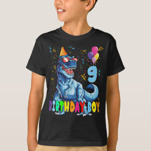 Camiseta É o meu 9º aniversário da festa do Dinossauro para