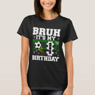 Camiseta É o meu 9º aniversário menino futebol 9 anos de id