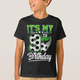 Camiseta É o meu 9º aniversário menino futebol Ll 9 anos de