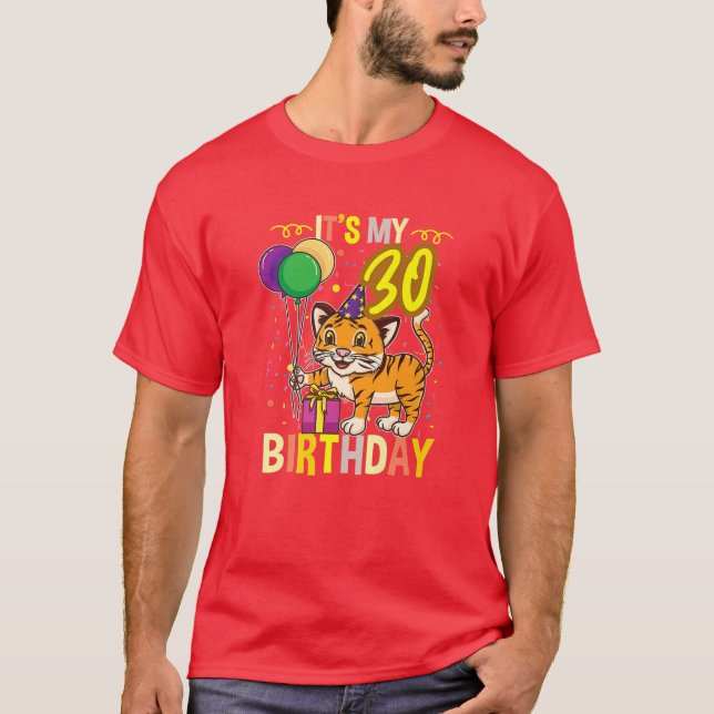 Camiseta É O Meu Amante de os animais aniversário de 30 ano (Frente)