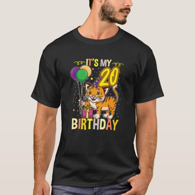 Camiseta É O Meu Amante de os animais De Aniversário De 20 (Frente)