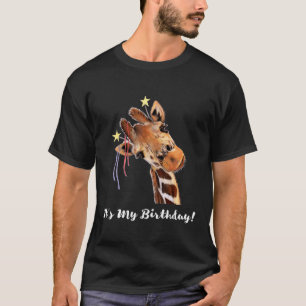 Camiseta É O Meu Animal do Festa de Girafa de Boas Festas 