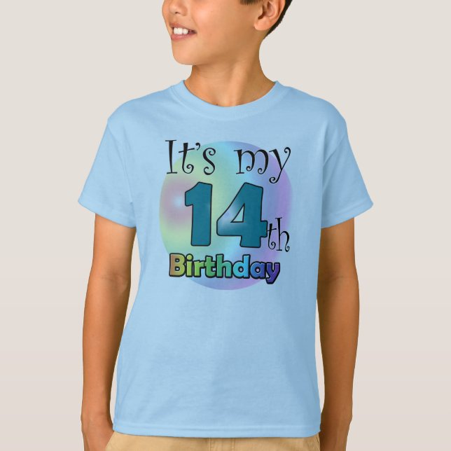 Camiseta É o meu aniversário 14 (Frente)