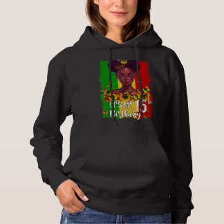 Camiseta É o meu aniversário 15 de 15 anos Melanina Preta W