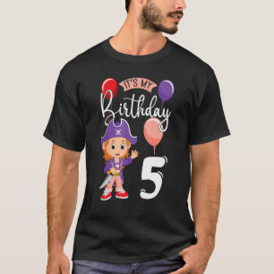 Camiseta É o meu aniversário 5 Partido Pirata, que foi cons