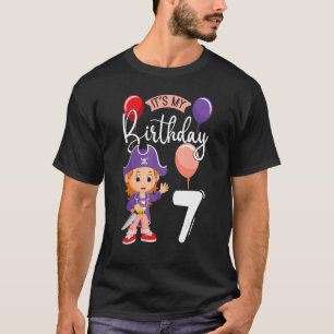 Camiseta É o meu aniversário 7 Partido Pirata, que foi cons
