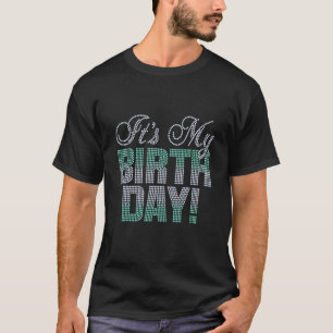 Camiseta É o meu Aniversário Bling Rhinestone para o Aniver