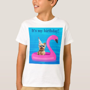 Camiseta É o Meu Aniversário Cachorro Flutuador