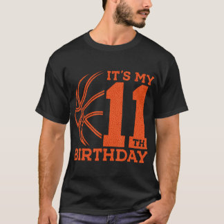 Camiseta É O Meu Aniversário De 11 De Basquete De Aniversár