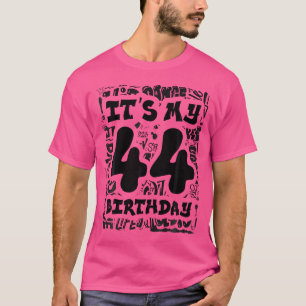Camiseta É O Meu Aniversário De 44 Com A Rua Do Grafite E O