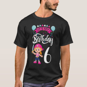 Camiseta É o meu aniversário de 6 crianças, que foi conside