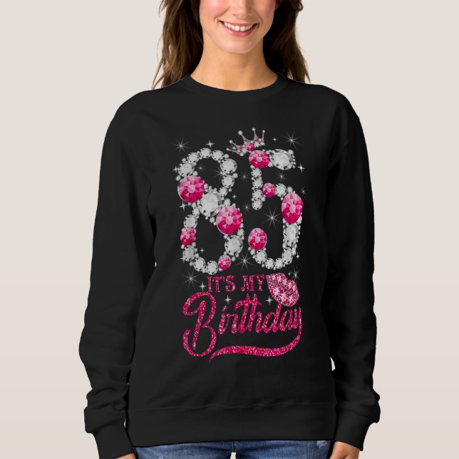 Camiseta É o meu aniversário de 85 anos, Rainha de 85 anos, (Frente)