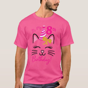 Camiseta É o meu aniversário de 8 anos.