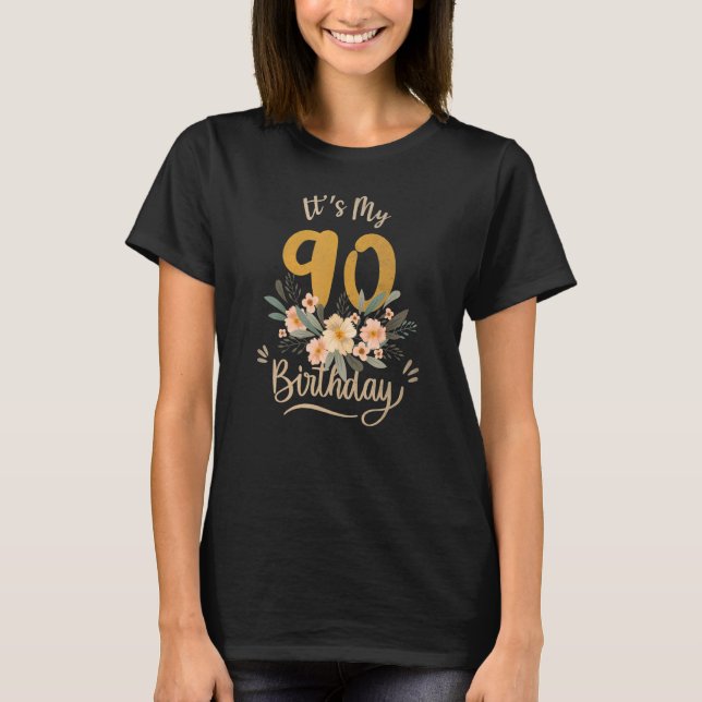 Camiseta É o meu aniversário de 90 (Frente)