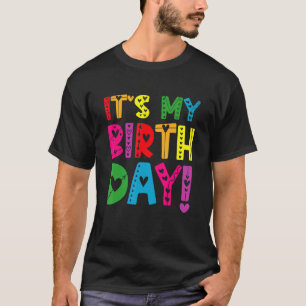 Camiseta É o meu Aniversário de Aniversário Meninas Criança